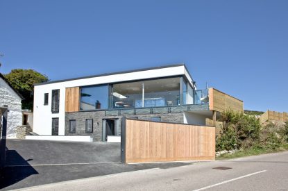 The entrance at Seascape House, Cornwall
