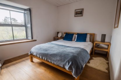 A double bedroom at Wisteria Farmhouse, Cornwall