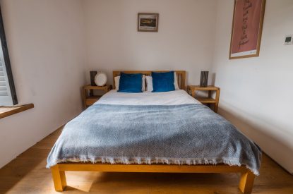 A double bedroom at Wisteria Farmhouse, Cornwall