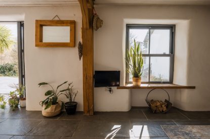 The hallway at Wisteria Farmhouse, Cornwall