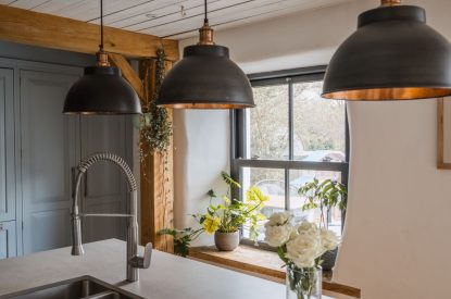 The kitchen at Wisteria Farmhouse, Cornwall