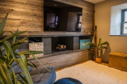The cinema snug at Wisteria Farmhouse, Cornwall