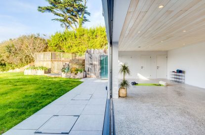 The yoga studio at Watergate House, Cornwall