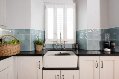 The kitchen at Watergate House, Cornwall