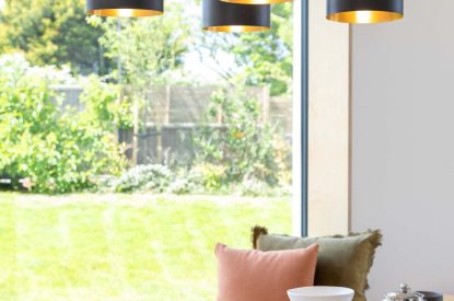 View to the garden at Woodlark, Devon