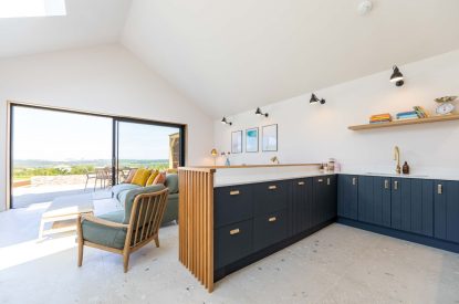 The kitchen at Woodlark, Devon