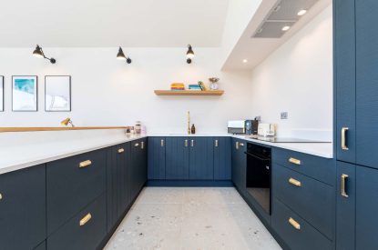 The kitchen at Woodlark, Devon