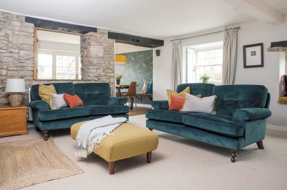 The living room at Sweet Pea Cottage, Litton, Peak District