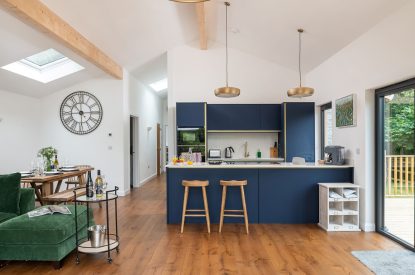 The kitchen area at Bracken Barn, Devon