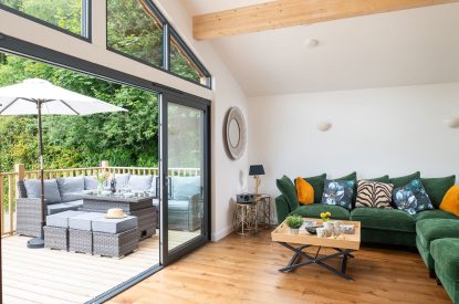 The living room at Bracken Barn, Devon