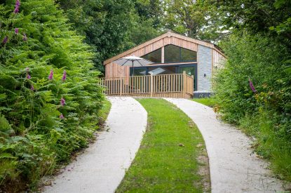 The driveway at Bracken Barn, Devon