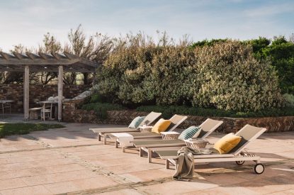 The sun terrace at Ocean View, Cornwall