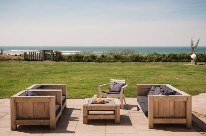 Outdoor seating at Ocean View, Cornwall