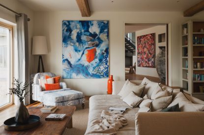 A seating area at Ocean View, Cornwall