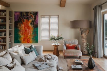 The sitting room at Ocean View, Cornwall