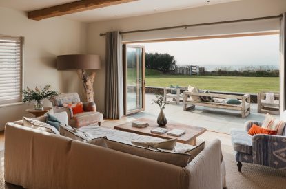 The sitting room at Ocean View, Cornwall
