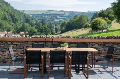 Outdoor dining at Swn y Nant, Wrexham
