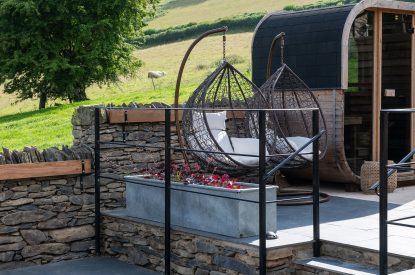 The outdoor space at Swn y Nant, Wrexham