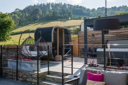The spa courtyard at Swn y Nant, Wrexham