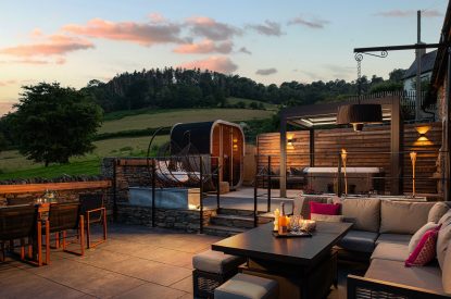 The outdoor space at Swn y Nant, Wrexham