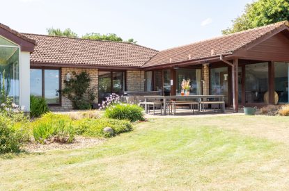 The outdoor space at Shepherd's Lakeview, Somerset