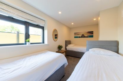 A bedroom at Shepherd's Lodge, Somerset