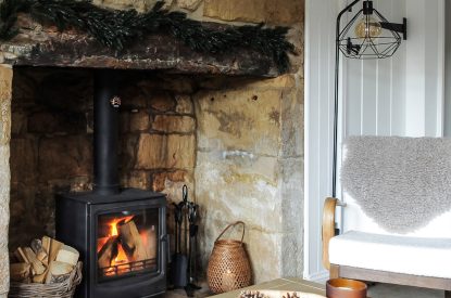The fireplace at Heartview Cottage, Cotswolds