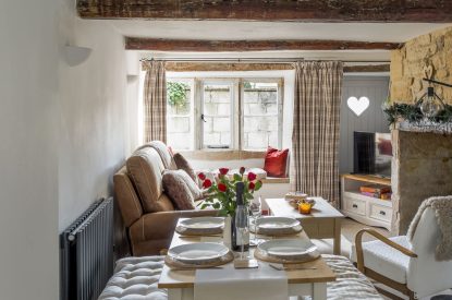 The open plan living space at Heartview Cottage, Cotswolds