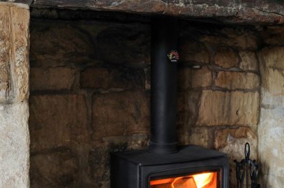 The log burner at Heartview Cottage, Cotswolds