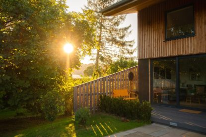 The outdoor space at Amberwood Lodge, Hereforshire 