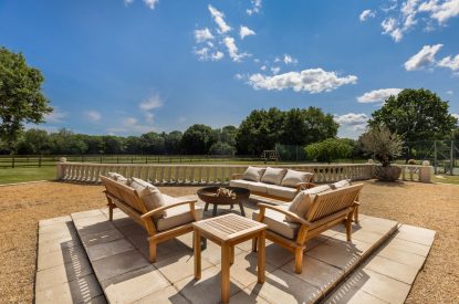 Outdoor seating area at Merry Manor, Essex