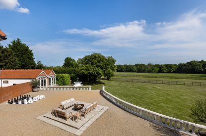 The sun terrace at Merry Manor, Essex