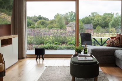 The living room at Kingfisher Forge, Shropshire