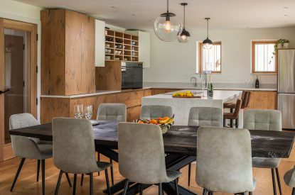The dining table at Kingfisher Forge, Shropshire