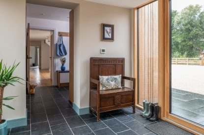 The boot room at Kingfisher Forge, Shropshire