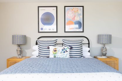 A double bedroom at Tamarind Tide, Cornwall