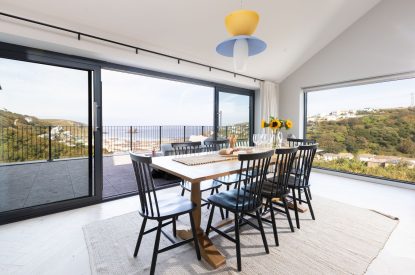 The dining area at Tamarind Tide, Cornwall