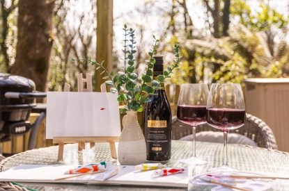 Outdoor dining space at The Enchanted Cottage, Cornwall
