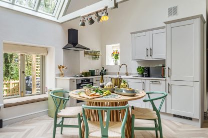 The dining kitchen at The Enchanted Cottage, Cornwall