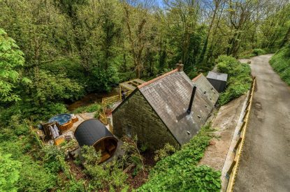 Overhead view of The Enchanted Cottage, Cornwall