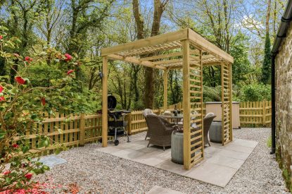 Outdoor dining at The Enchanted Cottage, Cornwall
