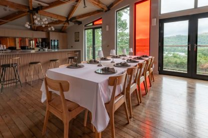 The dining space at Crescent House, Lake District