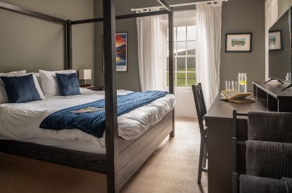 A super king sized bedroom at Quarter House, Scottish Borders