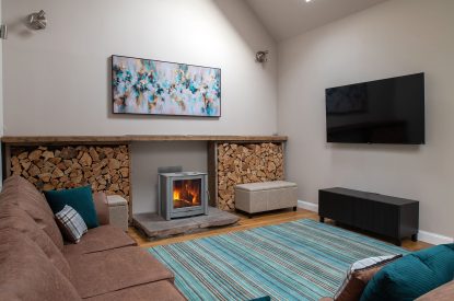 The TV room at Quarter House, Scottish Borders