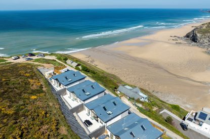 Views over the beach at Aurora Skies, Cornwall