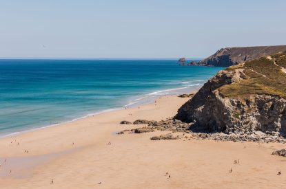 The beach at Aurora Skies, Cornwall
