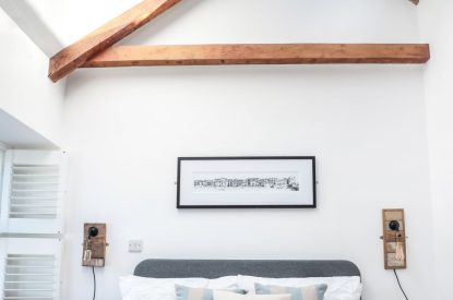 A double bedroom at Wavecrest, Cornwall