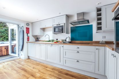 The kitchen at Wavecrest, Cornwall