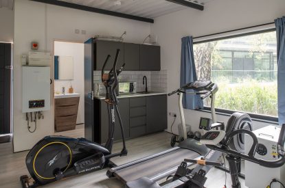 The gym at The Bridge House, Hampshire