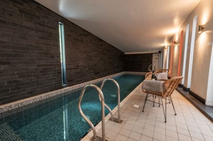 The indoor swimming pool at Crescent House, Lake District